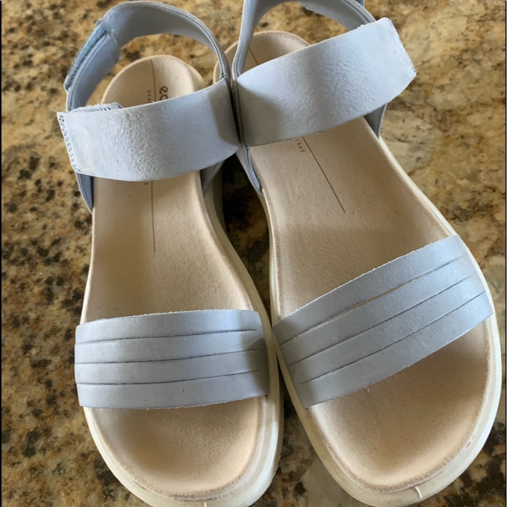 ECCO FLowt Sandals 38. Dusty Blue